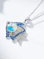 thumb Fashion austrian Crystal Zirconias Fish Necklace 2