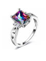thumb Exquisite Square Shaped Glass Bead Ring 0