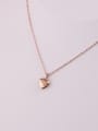 thumb Stereo Heart Titanium Clavicle Necklace 1