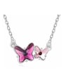 thumb Fashion Double Butterfly austrian Crystals Alloy Necklace 1