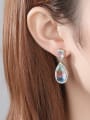 thumb Copper With White Gold Plated Fashion Water Drop Drop Earrings 1