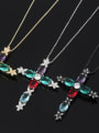 thumb Copper With Glass stone Fashion Cross Necklaces 3
