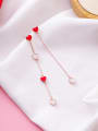 thumb Alloy With Rose Gold Plated Simplistic Shell Heart Earrings 2