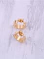 thumb Titanium With Gold Plated Simplistic Round Stud Earrings 1