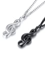 thumb Stainless Steel With Platinum Plated Simplistic Irregular Note Necklaces 0