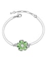 thumb Simple austrian Crystals-Covered Flower Alloy Bracelet 2
