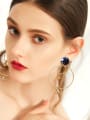 thumb Big Ring Shaped Crystal drop earring 1