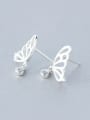 thumb S925 Silver  Sweet Hollow butterfly  Stud cuff earring 1