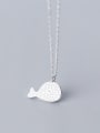 thumb 925 Sterling Silver With Silver Plated Cute Whale Necklaces 2