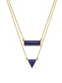 thumb Simple Multi-layer Geometry Stones Alloy Necklace 0
