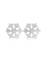 thumb Small Fresh Snowflake S925 Silver Stud Earrings 0