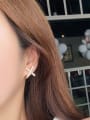 thumb Alloy With 14k Rose Gold Plated Simplistic X Shape Stud Earrings 1