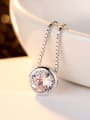 thumb Sterling Silver classic AAA zircon Mini Necklace 2