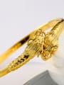 thumb Copper Alloy Gold Plated Classical Dragon Head Bangle 1