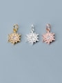 thumb 925 Sterling Silver With  Cubic Zirconia  Personality Flower Pendants 0