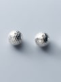 thumb 925 Sterling Silver With Platinum Plated Personality Round Beads 3