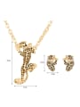 thumb Alloy Silver/Imitation-gold Plated Creative Leopard Two Pieces Jewelry Set 3