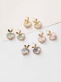 thumb Alloy With  Artificial Pearl  Fashion Candy Colors Heart Stud Earrings 0