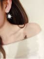 thumb Copper With 18k White Gold Plated Trendy Star Wedding Chandelier Earrings 1