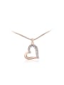 thumb Elegant Heart Shaped Austria Crystal Necklace 0