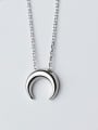 thumb S925 Silver Necklace Pendant female fashion simplicity Moon Necklace temperament personality Necklace Chain D4293 1