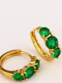 thumb Copper Alloy 24K Gold Plated Fashion Artificial Zircon Clip clip on earring 2
