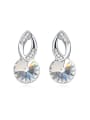 thumb Simple Round austrian Crystals Alloy Stud Earrings 0