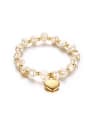thumb All-match Gold Plated Heart Shaped Freshwater Pearl Bracelet 0