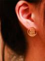 thumb Rose Gold Plated Retro Stud Earrings 0