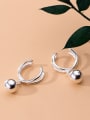 thumb 925 Sterling Silver With Platinum Plated  Simplistic C Shape Line Ear clip 2