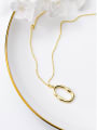 thumb 925 Sterling Silver With 18k Gold Plated Simplistic Geometric Necklaces 0
