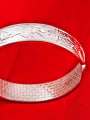 thumb Bohemia style Flowery Patterns-etched 999 Silver Opening Bangle 1