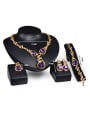 thumb Alloy Imitation-gold Plated Vintage style Purple Stones Four Pieces Jewelry Set 2