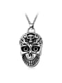 thumb Personality Skull Shaped Stainless Steel Necklace 0