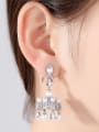 thumb Copper With 3A cubic zirconia Luxury Crown Chandelier Earrings 1