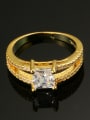 thumb Gold Plated Engagement Women Ring with Zircon 1