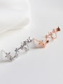 thumb Sterling silver dipper seven stars micro-inlaid zircon earrings 0