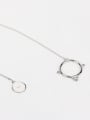 thumb Simple Hollow Round Silver Necklace 2