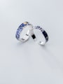thumb 925 Sterling Silver With Platinum Plated Fashion Couple Ring Free Size Rings 0