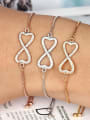thumb Copper With Gold Plated Simplistic Number 8 Adjustable Bracelets 4
