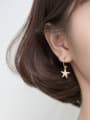 thumb 925 Sterling Silver With Gold Plated Simplistic Star Hook Earrings 1