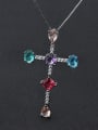 thumb Copper With Cubic Zirconia Trendy Cross Necklaces 2