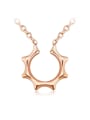 thumb Titanium Fashion Rose Gold  U Shaped  Necklace 1