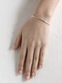 thumb 925 Sterling Silver With Platinum Plated Simplistic Beads tube Bracelets 2