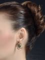 thumb Exquisite Hollow Flower Shaped Austria Crystal Stud Earrings 1