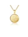 thumb Stainless Steel With Gold Plated Simplistic Round Pattern Necklaces 0