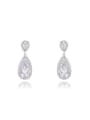 thumb Luxury Water Drop Shaped Austria Crystal Drop Earrings 0