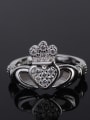 thumb Personalized Cubic Zirconias Heart-shaped Crown Copper Ring 2