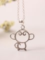 thumb Lovely Monkey Silver Clavicle Necklace 0