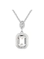 thumb Simple austrian Crystals Pendant Platinum Plated Necklace 0